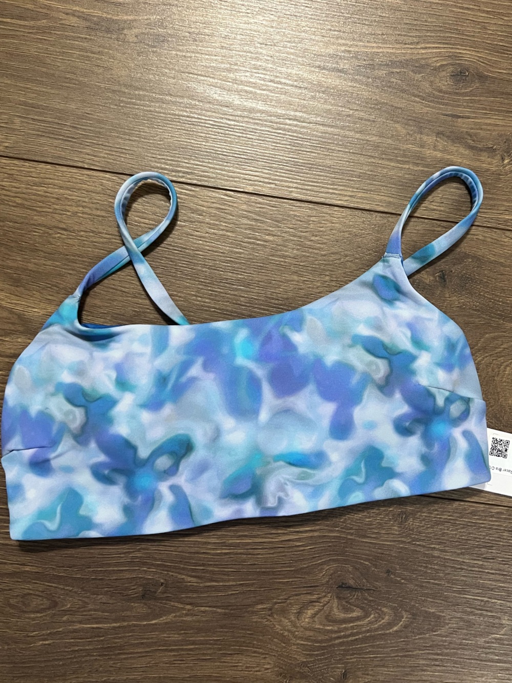 Lululemon Wunder Train Strappy Racer Bra C/D Filament Blue Multi Size 6 NWT